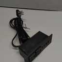 Recessed Power Strip with 30W USB C,Ultra Thin Flat Plug Power Strip,2 Outlets 4 USB Ports,Furniture Flush Mount Desk Outlet,Recessed Outlet for Side Table/Sofa Table,6ft Cord (Black)