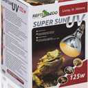 REPTI ZOO 125W Reptile Heat Lamp - Full Spectrum UVA UVB Sun Lamp - Self-Ballasted Vapor Basking Spot Lamp/Bulb/Light for Reptiles and Amphibians
