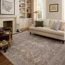 Loloi Chris Loves Julia Louisa Collection LOI-03 Taupe/Ivory 7'-10" x 10', .38" Pile Height, Area Rug