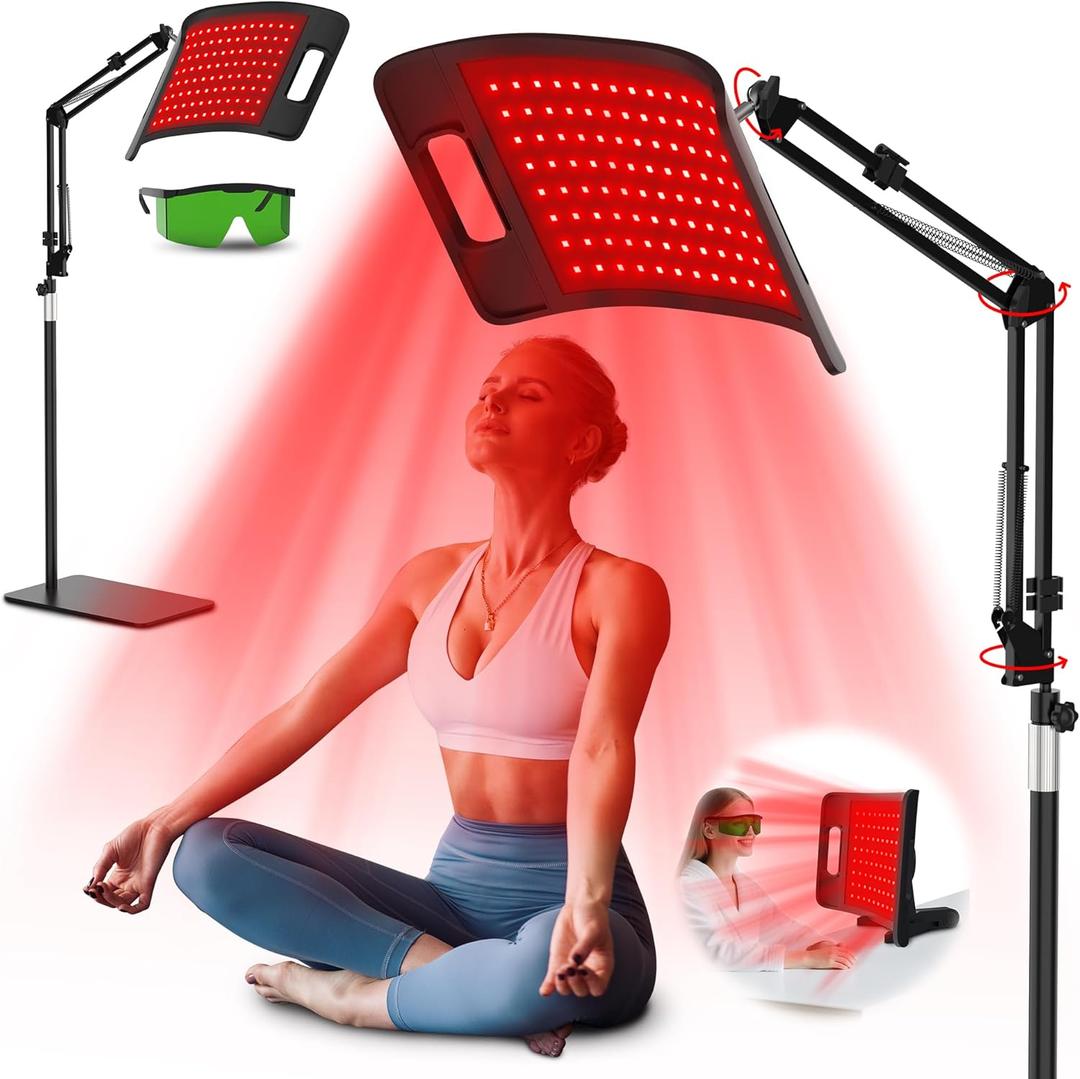 EASYINBEAUTY Red Light Therapy Lamp for Body, 2 in 1 Infrared Light Therapy Lamp with Adjustable Holder Stand, 660nm Red Light & 850nm Infrared Light Device for Face and Body, Ideal Gift Choice
