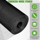 Tatuo Hardware Cloth 1/4 Inch 48in x 150ft Hot Dip Galvanized After Welded Cage Mesh Rolls 21 Gauge Metal Chicken Wire Roll Wire Fencing Poultry Netting for Raised Garden Rodent Animals(Black)