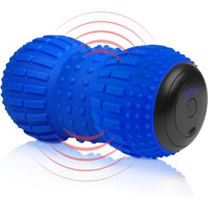 ZeenKind Vibrating Peanut Massage Ball for Plantar Fasciitis, Muscle Pain Relief with 4 Speed, Deep Tissue Therapy for Myofascial Release & Muscle Recovery, Neck Back Foot Roller Massager
