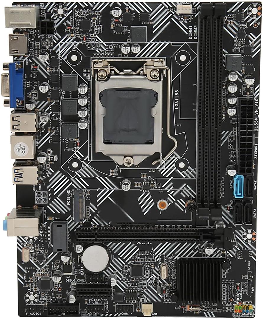 LGA 1151 Computer Motherboard, M ATX Motherboard for Desktop PC, 100Mbps NIC M.2 USB3.0 SATA3.0
