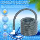 4 Pcs Swimming Pool Cleaning Kit Including Pool Vacuum Head with 1-1/2" x 30 ft Hoses Flexible Head with Pole 17.5 '' Cleaning Brush for Inground Above Ground Swimming Supplies