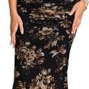 KUTUMAI Off The Shoulder Maxi Long Dress Corset Ruched Bodycon Cocktail Formal Wedding Guest Dresses for Women (Black, M)