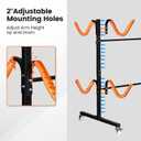 Freestanding Kayak Storage Rack, Adjustable Kayak Racks Outdoor with 4 Lockable Wheels, Kayak Stands Heavy Duty Storage for Kayaks, Canoes, SUP and Surfboards - 4 Kayaks