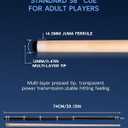 KONLLEN Maple Pool Cue Stick for Adults - Features Low Deflection Shaft, Titanium Alloy 3/8x8 Joint, and 12mm Tip