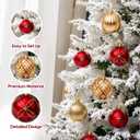 DeckTheHalls Christmas Balls Ornaments, 30 Pcs 2.5 Inch Christmas Tree Decorations for Xmas Tree Hanging, Shatterproof Ball Ornaments for Festival Home Party Decors, (Red & Gold)