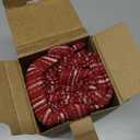 Kevin Textile Valentines Farmhouse Decorative Throw Pillow Covers Boho Woven Texture Burlap Linen Cushion Cover Striped Pillowcase, Wine Red 18 x 18 inches (Pack of 2)