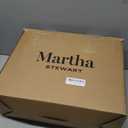 Martha Stewart Hotel Collection Pillow 500 Thread Count Damask Stripe Embroidered Feathers Soft Hypoallergenic 100% Cotton Queen Size Set of 2 (White)