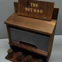 Squirrel Feeder Table The Nut Bar, Wooden Squirrel Picnic Table Feeder, Durable Squirrel Feeder Corn Cob, with Solid Structure, Stable Squirrels Stool Bar, 15 x 10 x 6 Inches (Brown) (Brown)