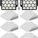 for Shark ZU62 ZU60 Navigator Zero-M Self-Cleaning Brushroll Pet Pro Upright Vacuum Replacement Filter Compare ZU62C NV150 NV151 NV251 NV255 Part 1238FT60 1239FT60,2 Filter 6 Foam 6 Felt Kit