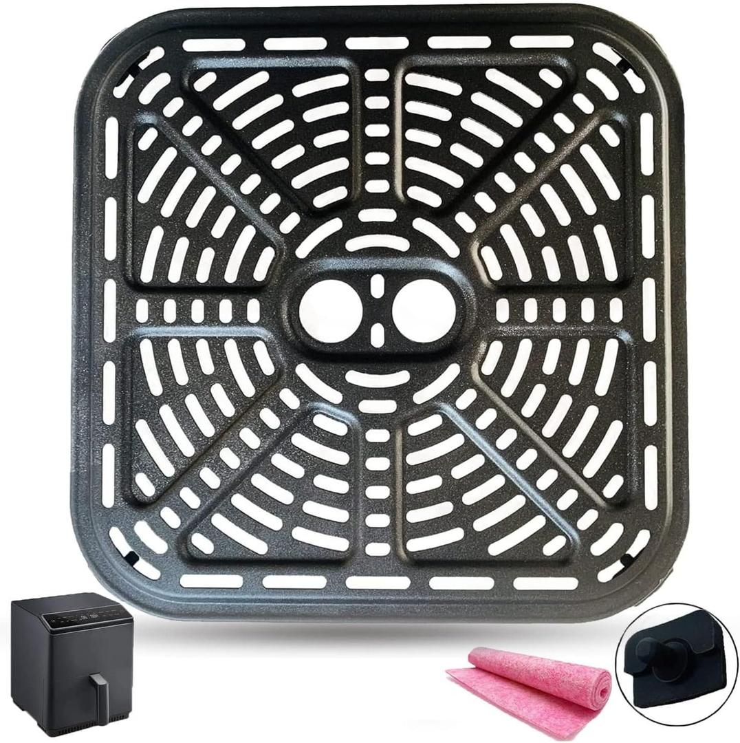 Air Fryer Grill Crisper Plate for COSORI 6.8QT Air Fryers, Upgraded Air Fryer Grill Pan Crisper Tray Rack Insert Grate Grid Shelf for 6.8Quart COSORI Air Fryer, Nonstick, Dishwasher Safe
