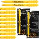 25 Sets Happy New Year Gifts Bulk 2026 New Years Eve for Guests Include Inspirational Ballpoint Pen and Blessing Cards 2026 Gifts for Coworkers Friends Family