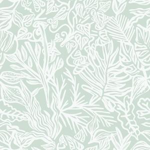 Boho Peel and Stick Wallpaper Green/White Leaf Contact Paper 17.3inx197in Removable Self Adhesive Bedroom Cabinet Wall Decor Vinyl Roll