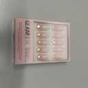 Glamnetic Press On Nails - Medium Almond Fake Nails, Glazed Nude Ombr Nails, Frosted Chai | 15 Sizes - 30 Nail Kit with Glue | Gift for Mom