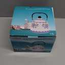 Jucoan 1.8 Quart Vintage Enamel Stovetop Tea Kettle, Retro Green Floral Enamel on Steel Teapot with Removable Infuser for Camping, Gift for Wedding Housewarming Thanksgiving Christmas