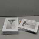 upsimples 5x7 Picture Frame Set of 10, Display Pictures 4x6 with Mat or 5x7 Without, Multi Photo Frames Collage for Wall or Tabletop Display, White