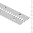 Piano Hinge 48 Inch Heavy Duty Stainless Steel Piano Hinge Continuous Hinge for Cabinet, Door, DIY Wood Boxes, 0.047" Leaf Thickness, 2" Open Width