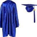 Shiny Kindergarten Graduation Cap and Gown Set (24, Royal Blue)