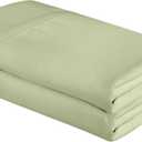 Royale Linens Full Flat Sheet - Ultra Soft Brushed 1800 Microfiber Flat Sheets Only - Wrinkle Free & Stain Resistant - Hotel Quality Top Sheet for Bed (Full, Sage Green)