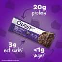 Quest Nutrition Double Chocolate Chunk Protein Bars, 20g Protein Bars, 1g Sugar, 4g Net Carb, Gluten Free, Keto Friendly, 12 Count (EXP 08/29/26)