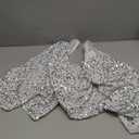 AMZLOKAE Silver Tree Skirt - 48 Inch Sequin Xmas & Halloween Tree Skirt - Sparkle Holiday Decorations