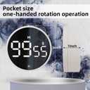 Digital Kitchen Timers, Magnetic Visual Timer Large LED Display Magnetic Countdown Countup Timer Volume Adjustable for Classroom Cooking Baking Teaching, Easy for Kids(Oyster White)