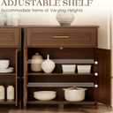 Fluted Buffet Cabinet with Drawer and Adjustable Shelves (Walnut), Standard