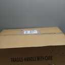 Davivy 24.5'' X 13.8'' Large Matte Black Oval Vessel Sink with Pop Up Drain,Ceramic Bathroom Sink Above Counter,Matte Black and White Vessel Sink for Bathroom (Large)