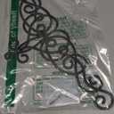 Zhengmy Small Traditional Metal Scroll Wall Art Decor Rustic Iron Wall Medallion Small Iron Metal Plaque for Home Living Room Decoration(Black)