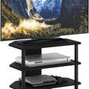 Furinno Turn-N-Tube Easy Assembly 4-Tier Petite Entertainment Center / TV Stand / TV Unit / TV Desk, Blackwood