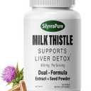 Milk Thistle for Women Supports Liver Detox & Cleanse, Hormone Balance & Skin Clarity | Dual Formula 650mg, 80% Silymarin, No Fillers, Pullulan Capsules, Non-GMO, 60 Capsules