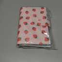 Budget Binder, Cute A6 Money Saving Binder with Zipper Envelopes, PU Leather Money Organizer for Cash, Expense Budget Sheets and Cash Envelopes for Budgeting Mini Strawberry Pattern