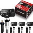 CARORAV TPMS Sensor GM, 4-Pack Tire Pressure Monitoring System Sensor Replacement for GM Chevy GMC Cadillac Buick, 315MHz OE Replaces for 13586335 13581558 13598771 13598772