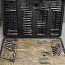 Anfrere 110pcs Tap and Die Set in Metric Sizes, Standard Tap Set and Die Tool Set for Threading and Rethreading Internal and External Threads, M2-M18 Thread Repair Kit