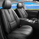 FQFZYMX Fit Tucson Car Seat Covers for Hyundai Tucson 2010-2024 2025 2026 -Upgraded Premium Waterproof & Breathable Leather,Airbag Compatible,All-Weather Seat Cushion Protector,Full Set,Black