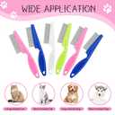 10 Pcs Flea Comb for Dogs and Cats Flea Remover Tool with Stainless Steel Metal Teeth for Detangling Grooming Kit, Pink, Blue, White and Green, 2 Sizes