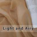 Brown Valances 2 Pieces Sheer Valences 18 inch Curtains Living Room Window Curtain Bedroom Kitchen Small Short Mini Curtain Panels Topper Rod Pocket 52"x18"