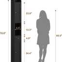 ChooChoo Narrow Bathroom Storage Cabinet with Adjustable Shelves, Tall Storage Cabinet with 2 Doors and 1 Drawer, Freestanding Cupboard for Small Spaces, Black, 7.87"D x 7.87"W x 70.87"H