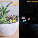 3 x 100Pcs Luminous Tiny Resin Animals Glow in The Dark, Various Mini Animals Figures to Hide, Mini Ducks Frogs Rabbits Mushrooms for Miniature Fairy Garden Accessories Micro Landscape Potted Decoratio