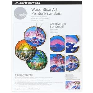 Daler Rowney Simply Creative Wood Painting Art Set - DIY, Fun Activity, Make Your Own Art Kit - Ideal Gift Set for Artists, Beginners, and Hobbyists