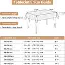 Seenus Beige Fabric Tablecloth Fits 5 Foot Rectangle Table, Spill Resistant & Wipeable Table Cloth, Textured Fabric for 6 Seats Dining Table Kitchen Party, 60 x 84 Inch