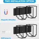 Terficer Magnetic Water Bottle Organizer for Stanley 40oz Tumbler with Handle, Magnetic Stanley Cup Holder Used on Refrigerator, Tumbler Lid Organizer Kitchen Organization Ideal for Fridge & Wall