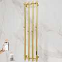 ENZE Smart Heated Towel Rack, Wall Mounted Electric Towel Warmer 300W for Bathroom, WiFi App Control, LED Touch Screen, Adjustable Temperature, 24H Timer, Vertical Model, IPX5, Plug-in/Hardwired, Gold