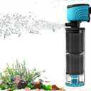 Submersible Aquarium Filter, Upgraded 50-150 Gallon Fish Tank Filter with Fish Guard, Internal Whisper Pump for Turtle Tank, Debris Tray, Check Valve, Fresh/Saltwater, 12-Inch