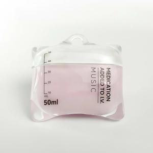 Medical IV Bag Style Protective Case for AirPods Pro 2/Pro 1, Transparent Liquid Silicone, Anti-Fall Design (Pink, Airpods Pro 2/Pro)