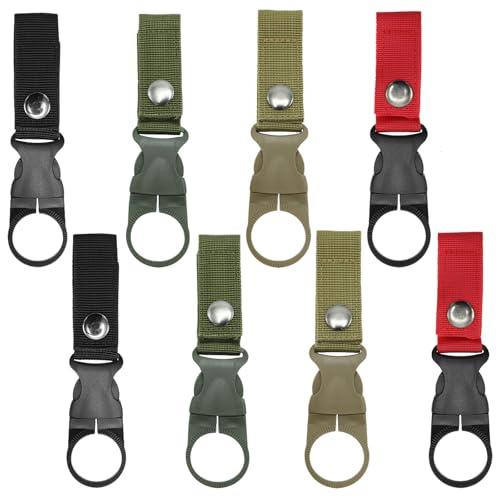 8pcs Water Bottle Buckle Clip Carabiner, Portable Hanging Mineral Water Bottle Clip for Outdoor Camping/Hiking/Traveling