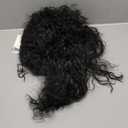 FantaLook Mens 80S Long Curly Black Rocker Costume Wig