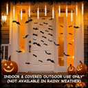 Floating Candles with Wand Remote,Halloween Decor 12PCS Flickering Flameless with 60PCS Bat Wall Stickers,LED Magic Hanging Candles for Christmas Indoor Outdoor Birthday Party Decorations